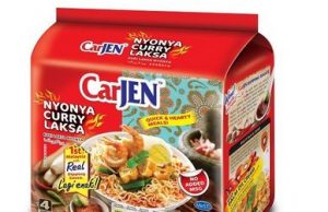 Carjeen Nyonya Curry Laksa with separate dipping sauce