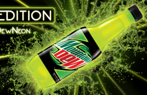 Truly amazing Mountain Dew Neon print ad that glows