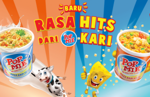 Indonesian instant noodle with cheese and milk