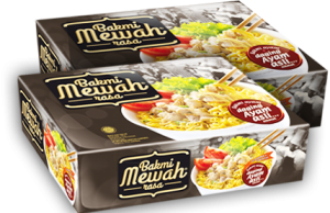 Bakmi Mewah premium instant noodle comes with real chicken bits