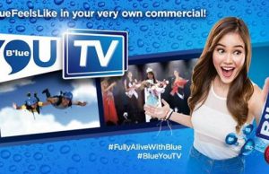 Personalised B’lue bottle and ads for social media gen