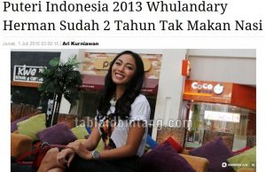 Indonesian celebrities avoiding rice