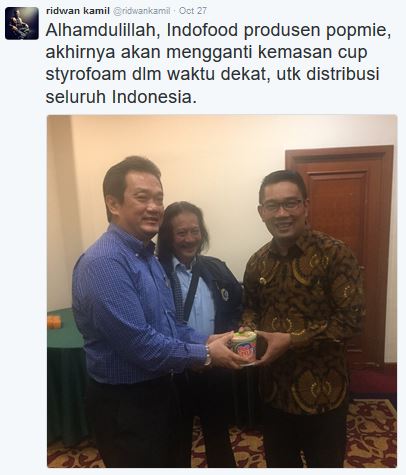 Emil's official twitter. Meeting with representative from Indomie.