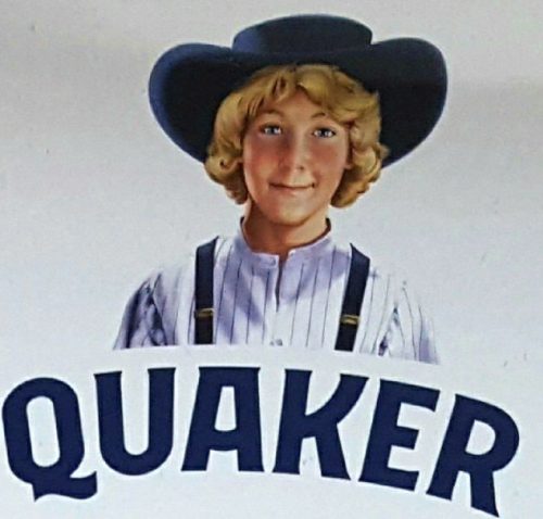 Quaker Crunch sporting a younger Quaker boy look - Mini Me Insights