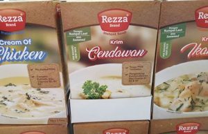 Mug cake, Asian spaghetti, fish instant soup at Malaysian Thaifex pavilion