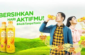 Anti-pollution theme in Pokka Nastbee Honey & Lemon juice drink