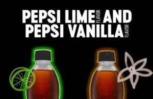 Pepsi-Cola new lime and vanilla flavours