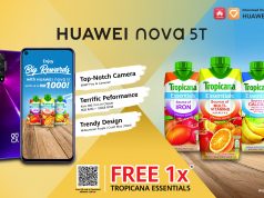 HUAWEI nova 5T Big Rewards: Free Tropicana essentials