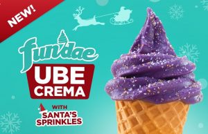 Ube Crema Fundae with Santa's Sprinkles