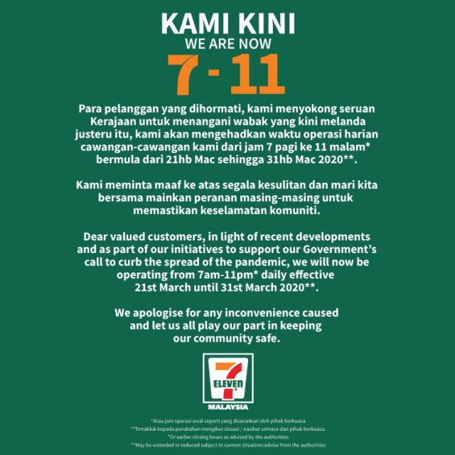 7-eleven malaysia opening hours