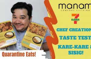 Try Manam x 7-Eleven sisig and beef kare-kare