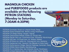 Petron as the place to buy Magnolia chicken, Purefoods meat products