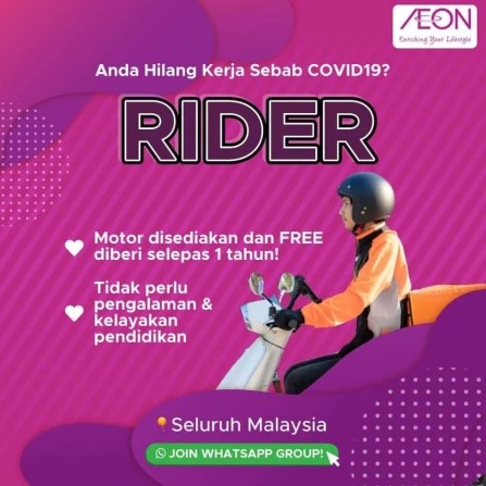 AEON recruits delivery riders to support growing grocery AEON recruits delivery riders to support growing grocery