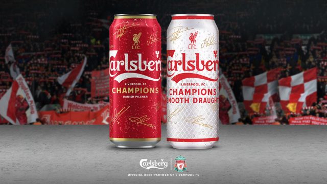 Liverpool champions hot sale carlsberg glass