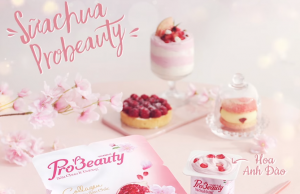 Vinamilk ProBeauty yogurt with rose, sakura flavour for beautiful skin