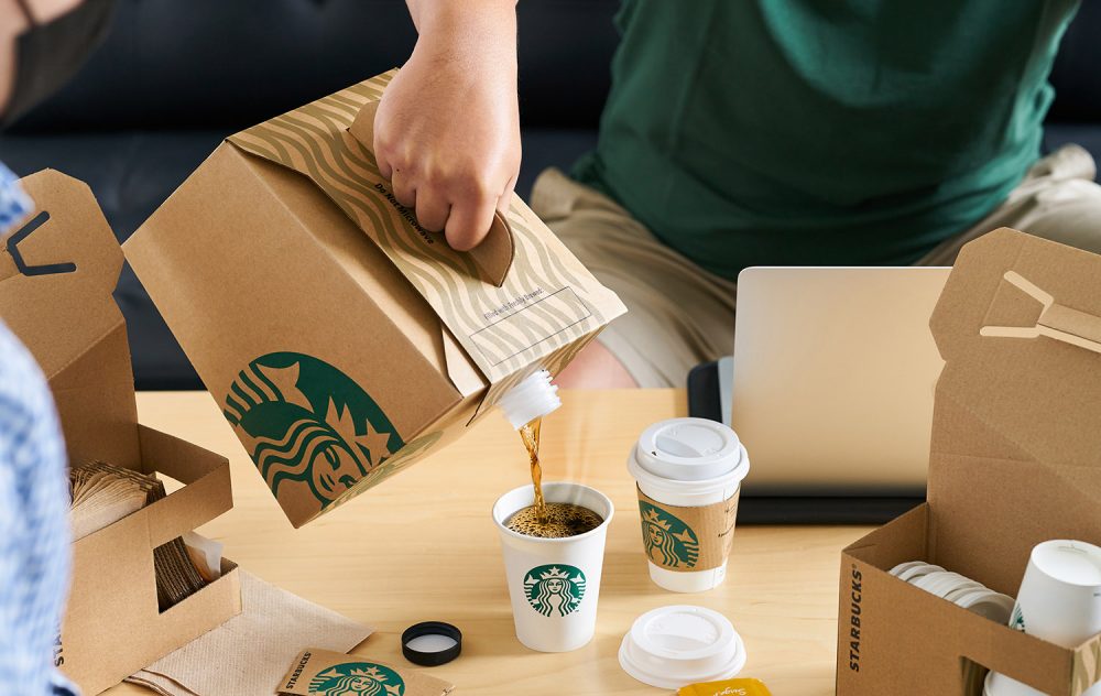 Starbucks Coffee Traveler Kit can serve up to 12 cups