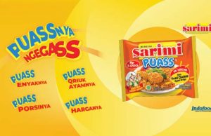 Sarimi Puass Fried Chicken comes with crunchy kriuk ayam and a spicy taste