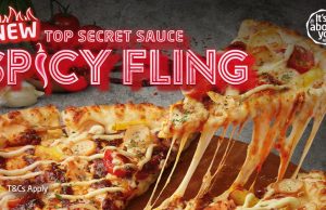 Domino’s Pizza Top Secret Sauce Spicy Fling Pizzas with Spicy Crunchy Twist