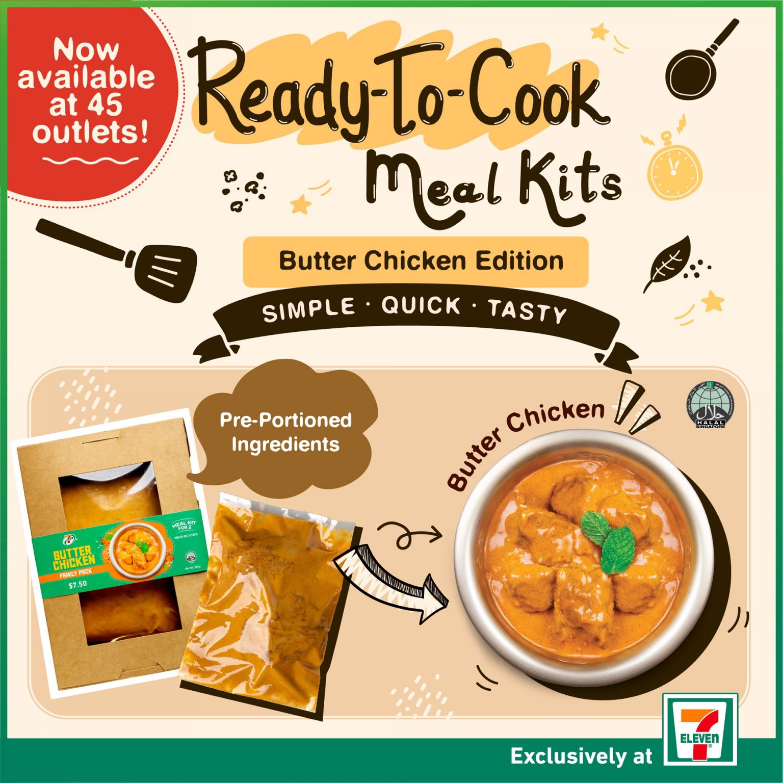 7Eleven readytocook meal kit now at 45 outlets in Singapore Mini