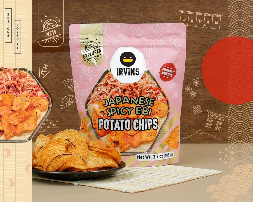 IRVINS offers a taste of Japan with Japanese Spicy Ebi Potato Chips