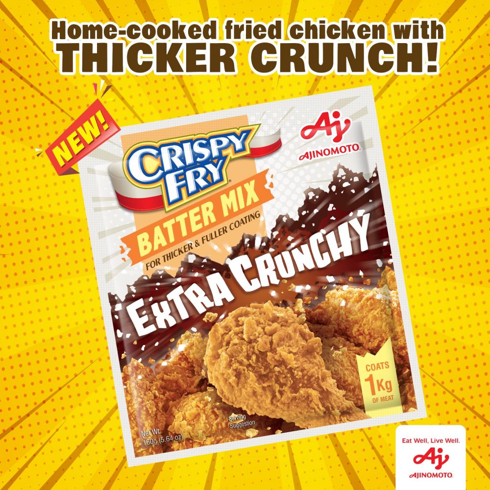 Ajinomoto Crispy Fry Batter Mix makes delicious fried chicken with