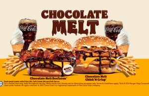 Burger King offering a surpising Chocolate Melt Burger menu