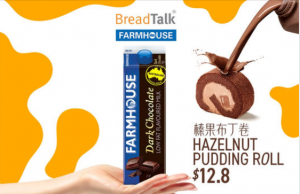 Farmhouse Dark Chocolate reborn as the new BreadTalk Hazelnut Pudding Roll