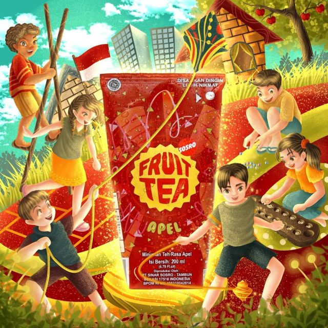 Sosro Fruit Tea collaborates with Si Juki with traditional game