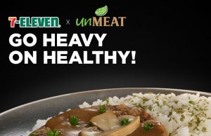 New 7-Eleven x UnMeat plant-based burger steak and burger