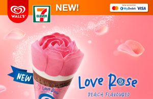 Walls Cornetto Love Rose Peach Flavoured now available in Malaysia