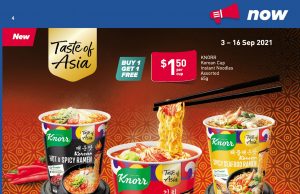 Knorr Instant Noodles with the taste of Korea available now at NTUC FairPrice