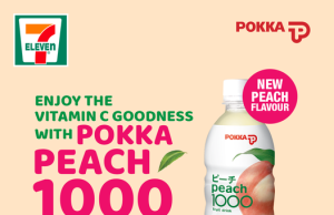 POKKA Peach 1000 with added vitamin C, zinc and 25% lower in sugar