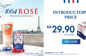 New 1664 Rosé with a touch of peach and raspberry