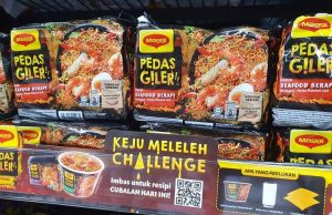 New recipe suggestion for Maggi Pedas Giler involves cheese and full cream milk