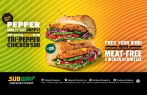 Subway offers Tri-Pepper Chicken Sub and meat-free schnitzel