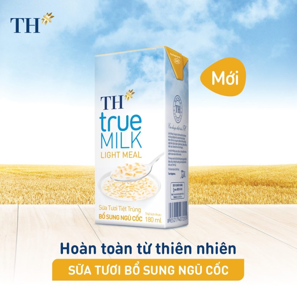 TH true Milk Light Meal contains whole grain oats, macadamia and