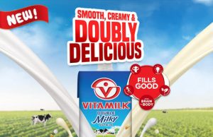 Vitamilk Double Milk offers the goodness of soy and cow’s milk