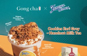Gong Cha x Famous Amos with Cookies Early Grey Hazelnut Milk Tea