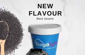 Sugalight Ice Cream adds black sesame flavour to its guilt-free ice cream