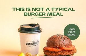 WonderBrew and V Burger offer kombucha with vegan burger combo