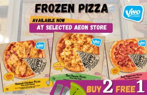 Vivo Pizza frozen pizzas now available at selected AEON in Malaysia