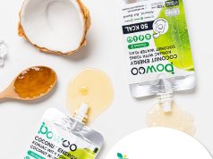 Showcasing POWCO sports drink made from Thai coconut