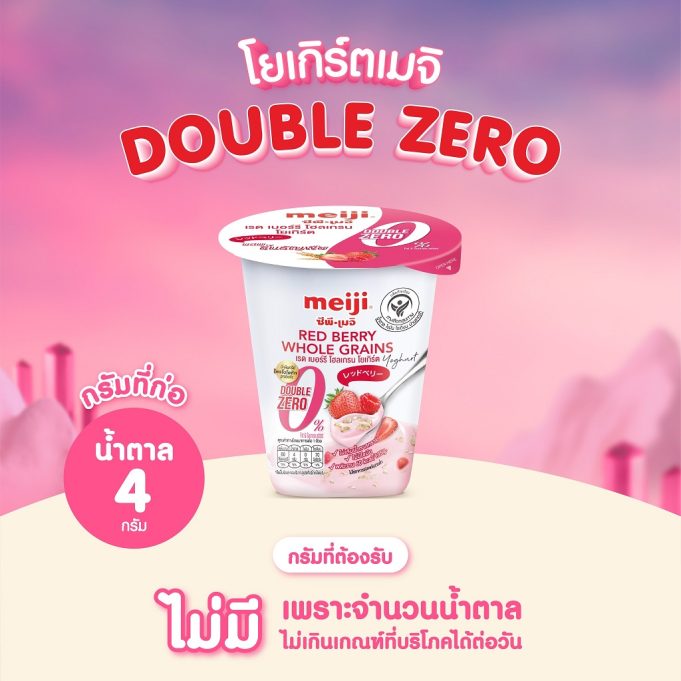 Introducing the new CPMeiji Double Zero Red Berry Wholegrain Yoghurt