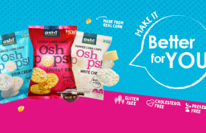 New better-for-your OSH POPS Popped Corn Chip now available
