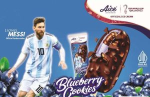 New Aice Blueberry Cookies and Aice Milk Tea Boba featuring Lionel Messi