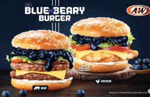 A&W Malaysia offers sweet and savoury Blue-Beary Burger