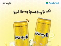 New HoneyB Sparkling Honey Black Tea Drink (BOH) at FamilyMart