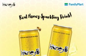 New HoneyB Sparkling Honey Black Tea Drink (BOH) at FamilyMart