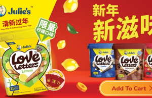 Julie’s Love Letters for Chinese New Year now has limited edition lemon flavour