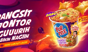 New Pop Mie Pangsit Jontor is spicy until your lips are swollen